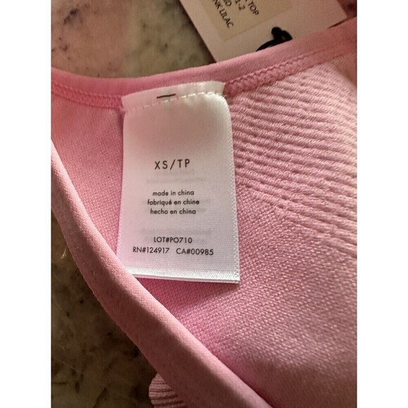 We Wore What  XSmall Pink Lilac Athleisure Unpadded Pullover V-Neck Bra NWT - Picture 5 of 8